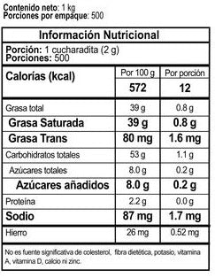 CREMA EN POLVO PARA CAFE MEMBERS SELECTION 1 KG