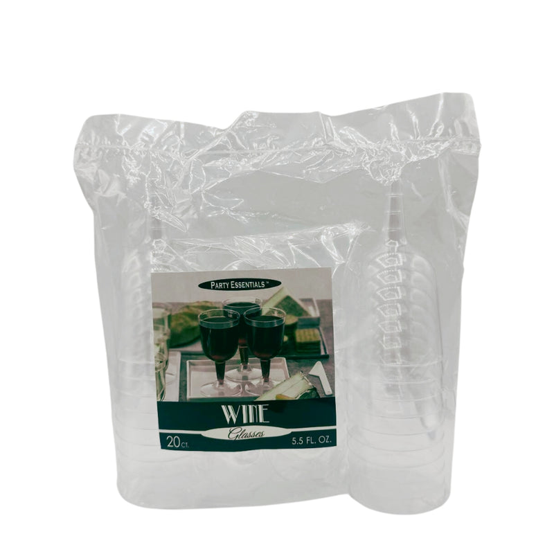 COPAS DE VINO PLASTICO  5.5 OZ-20 UND