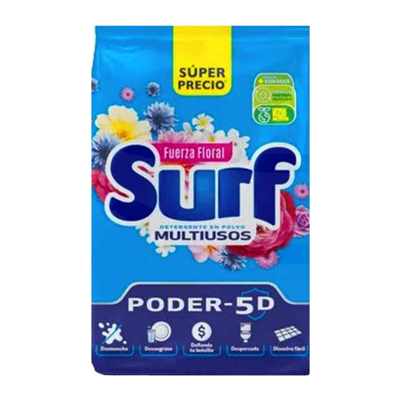 DETERGENTE EN POLVO MULTIUSO FUERZA FLORAL SURF 900G