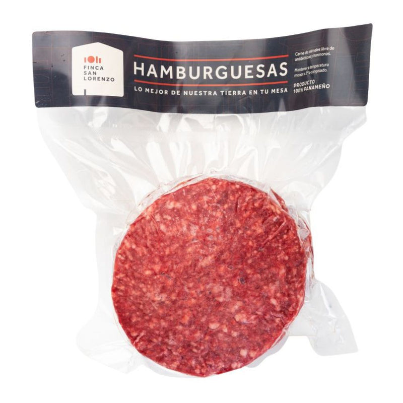 CARNE DE HAMBURGUESAS FINCA SAN LORENZO 5 UND 850 GR