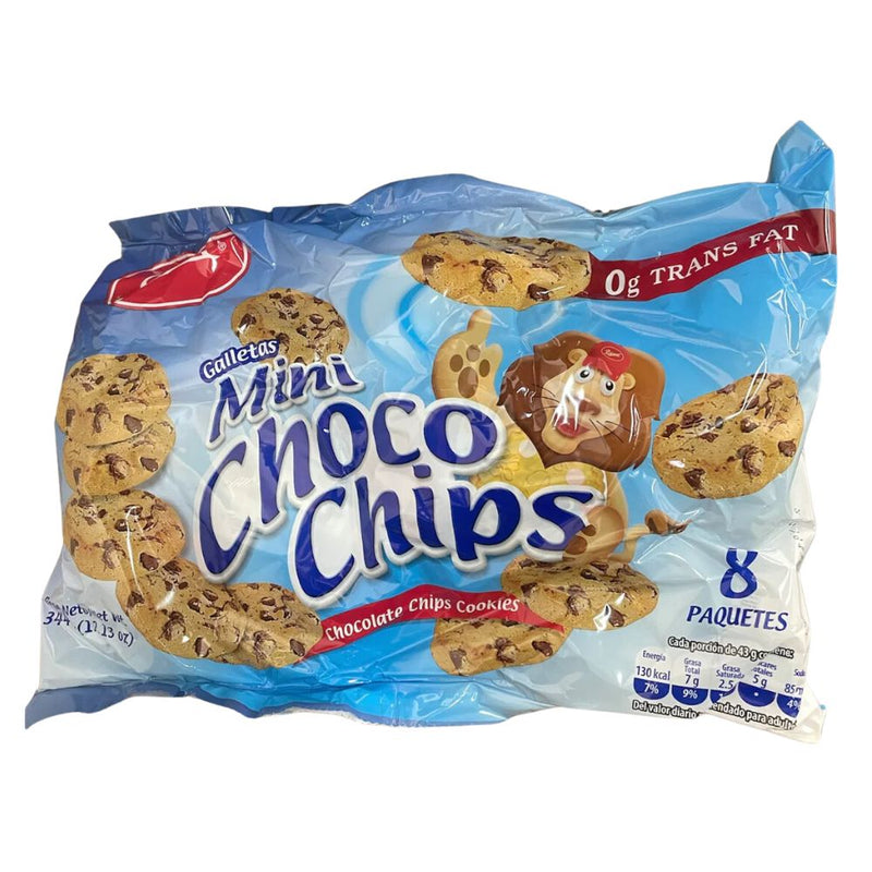 GALLETAS MINI CHOCO CHIPS PACK 8 UND