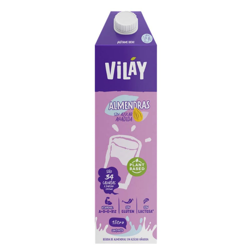 LECHE DE ALMENDRA SIN AZUCAR VILAY 1 LT