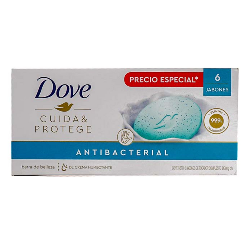 JABON EN BARRA CUIDA Y PROTEGE 6 PACK DOVE 90 GR