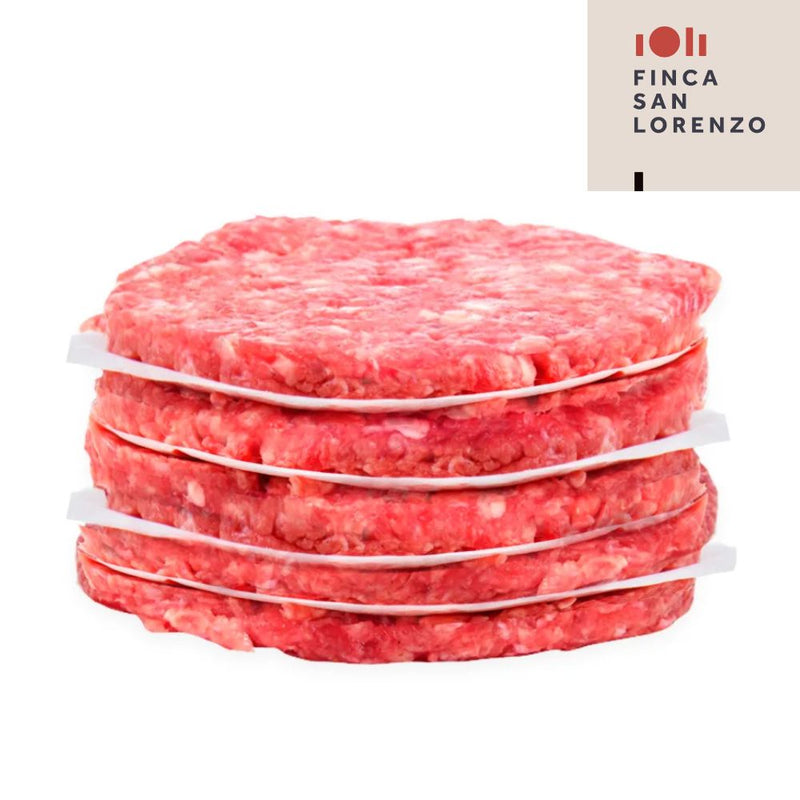 CARNE DE HAMBURGUESAS FINCA SAN LORENZO 5 UND 850 GR