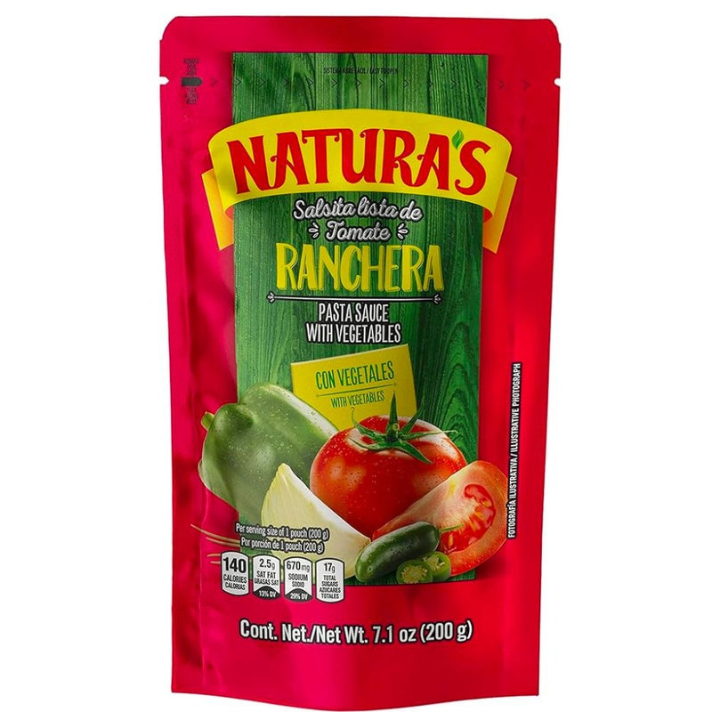 NATURAS SALSA TOMATE RANCHERA 180 G