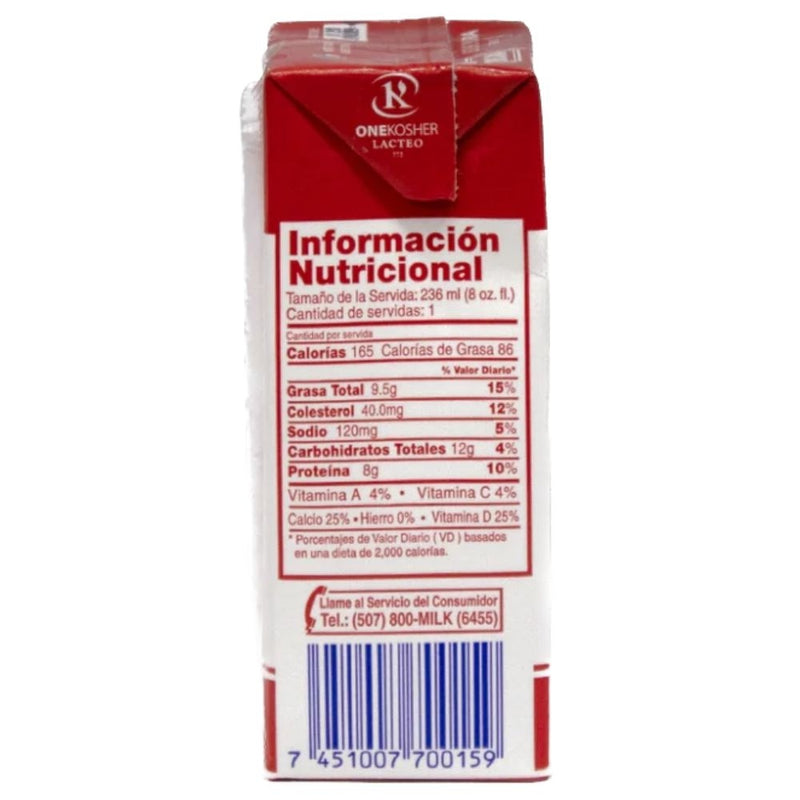 LECHE LA CHIRICANA UHT 3.5% 200 ML