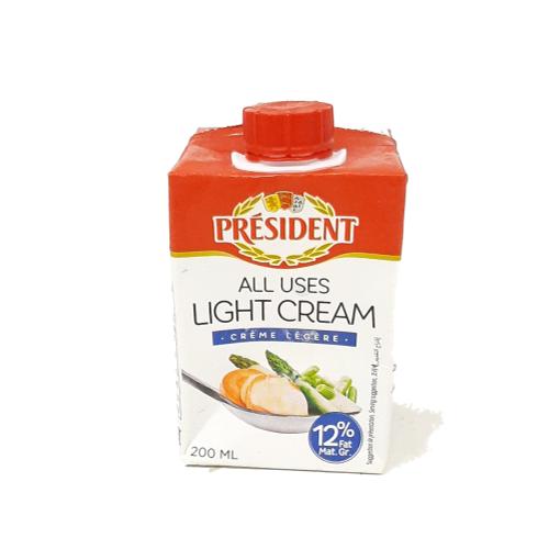 CREMA LIGHT PARA COCINAR PRESIDENT 200 ML