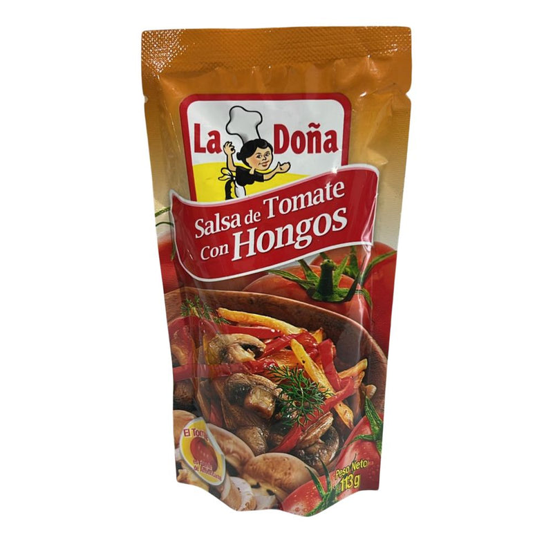 SALSA DE TOMATE CON HONGOS LA DOÑA 113 GR