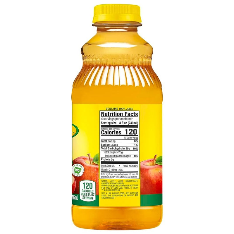 JUGOS MOTTS APPLE JUICE PLASTIC 32 OZ