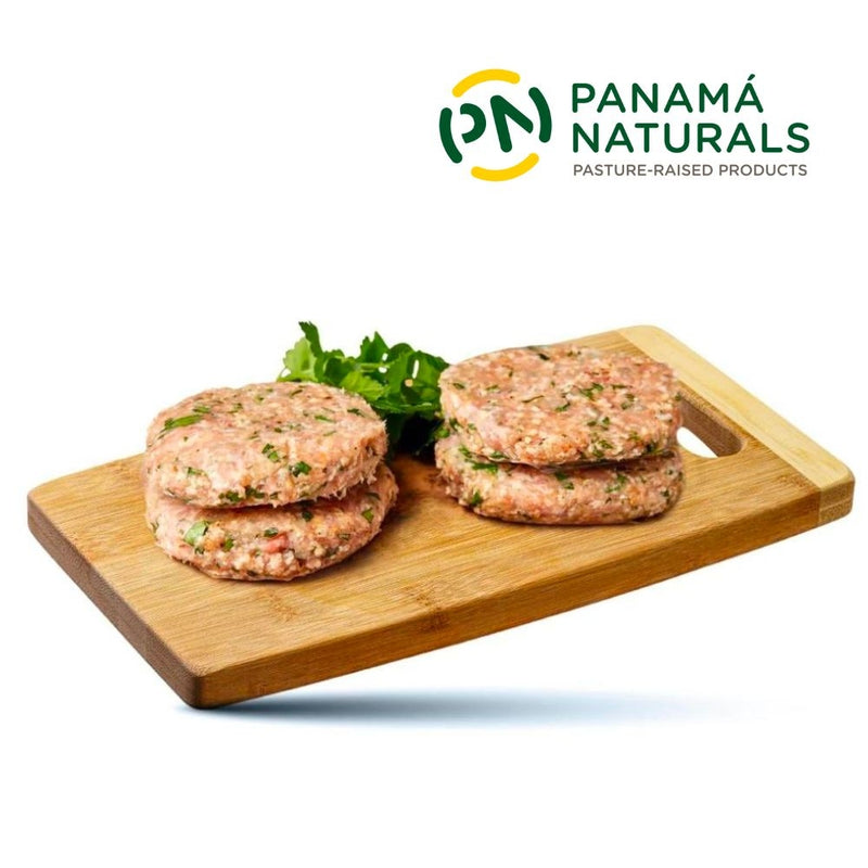 HAMBURGUESAS DE POLLO DE PASTOREO PANAMA NATURALS - 4 UNIDADES - 8 OZ