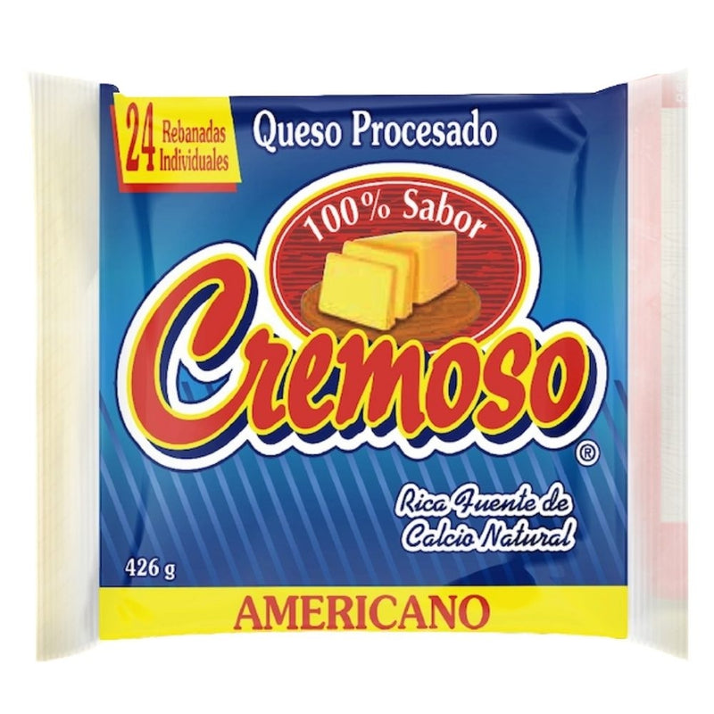 QUESO AMARILLO CREMOSO 24 REBANADAS