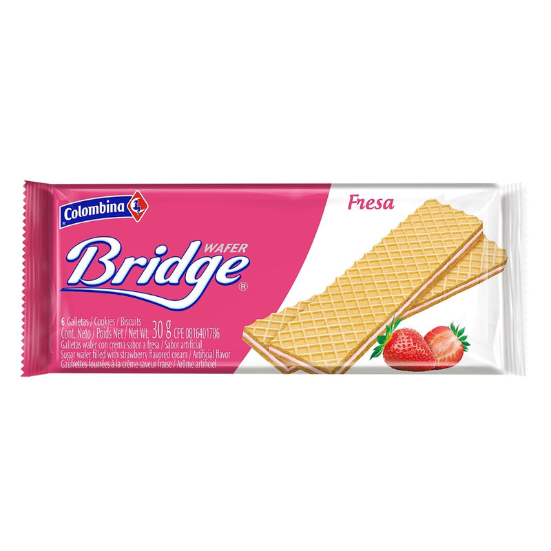 GALLETAS WAFER DE FRESA BRIDGE 30 GR