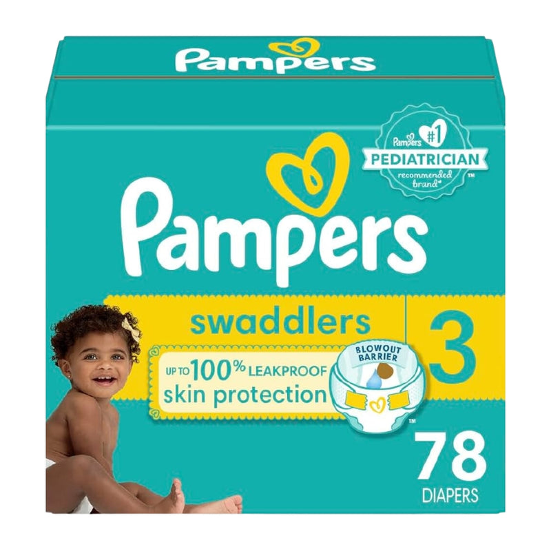 PAMPERS SWADDLERS TALLA 3 78 UNIDADES