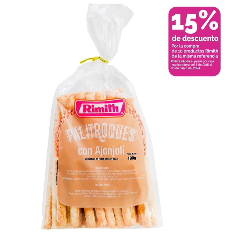 PALITROQUES CON AJONJOLI RIMITH 180 GR