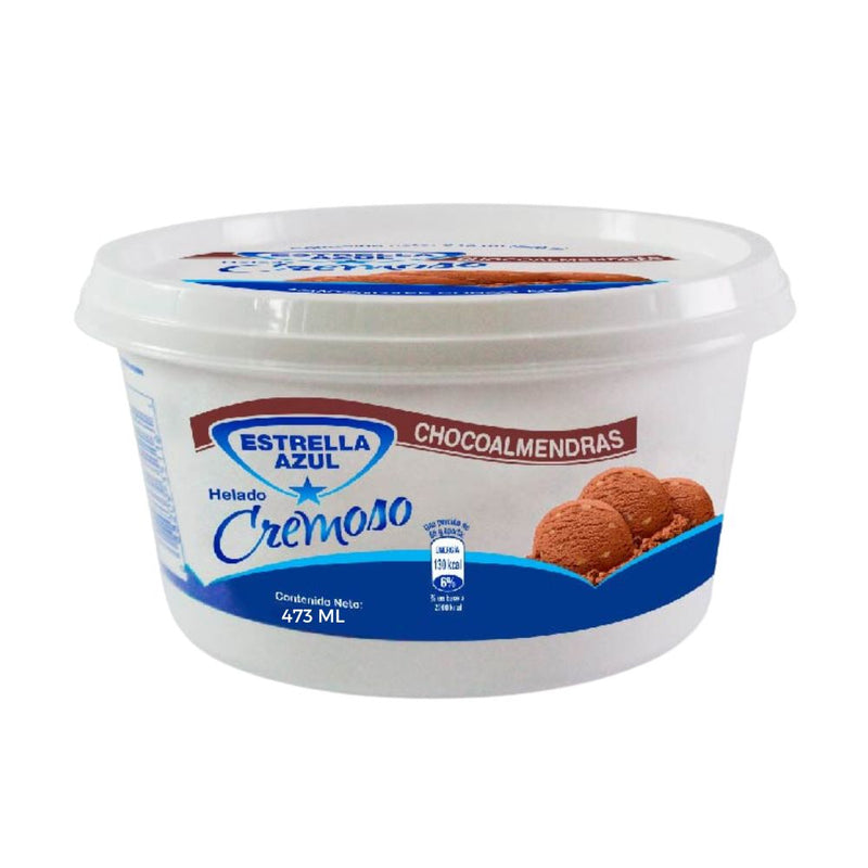 HELADO ESTRELLA AZUL CHOCO ALMENDRAS 473 ML