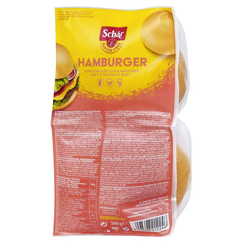 PAN PARA HAMBURGUESA SIN GLUTEN SCHAR 300 GR