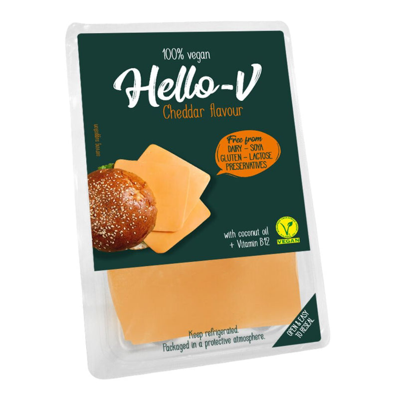 QUESO VEGANO CHEDDAR HELLO-V REB. 140 GR