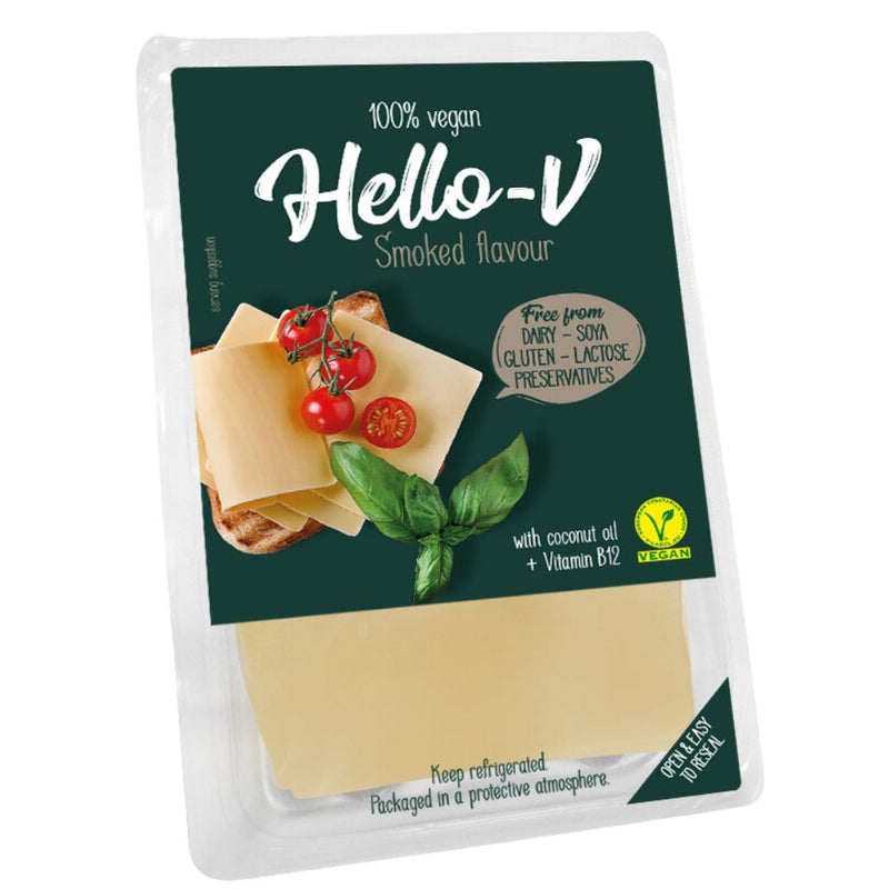 QUESO VEGANO AHUMADO HELLO-V REB. 140 GR