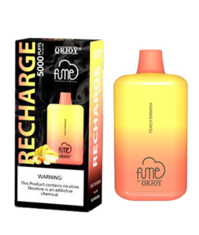 VAPE FUME RECHARGE PEACH BANANA 5000 PUFFS