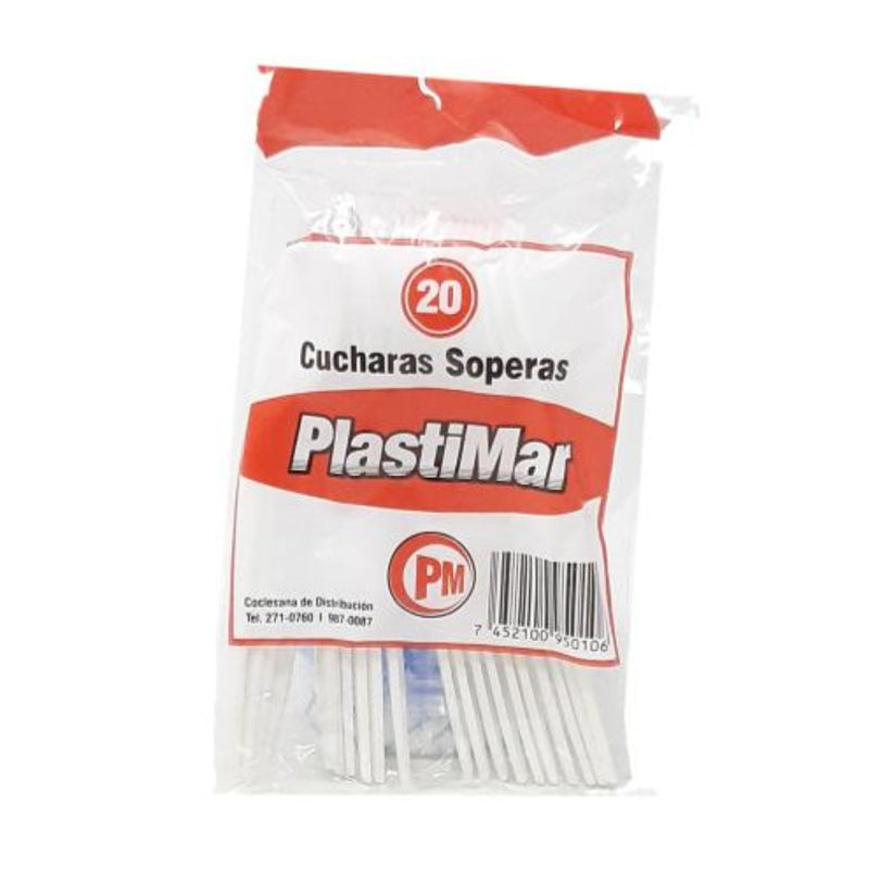 CUCHARAS SOPERAS PLÁSTICAS PLASTIMAR 20 UND