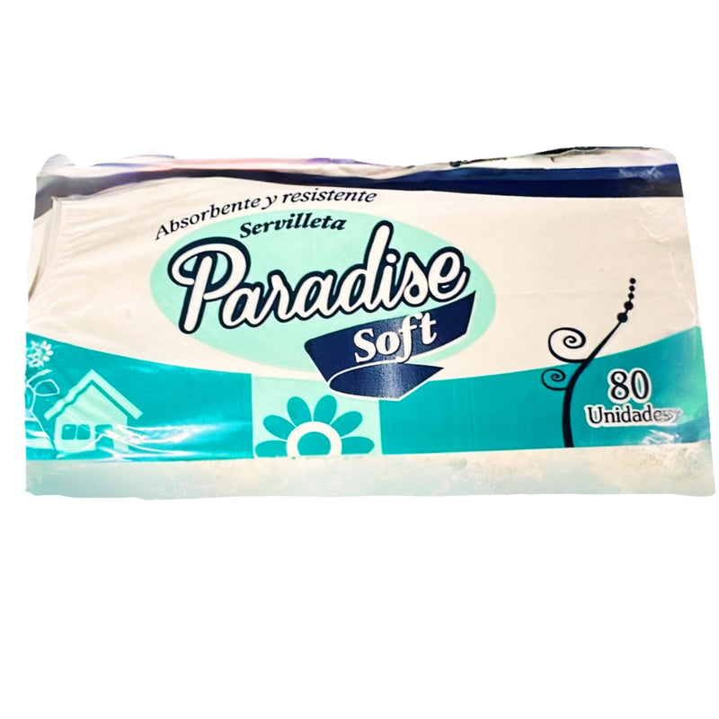 SERVILLETAS PARADISE PLASTIMAR 80 HOJAS