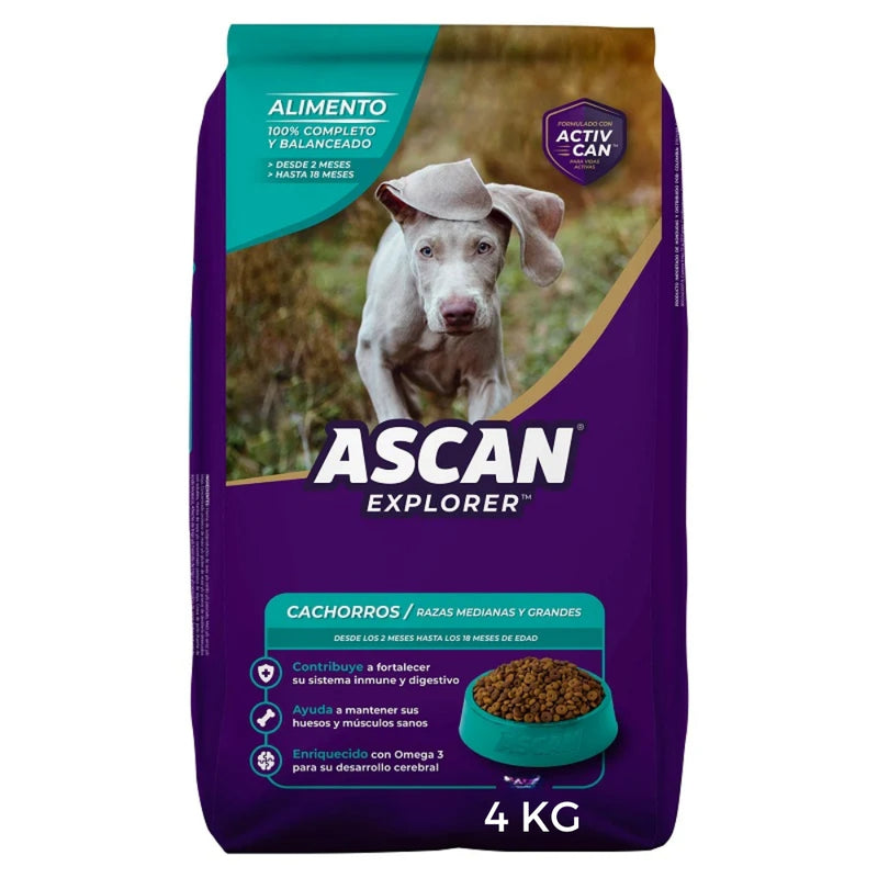 COMIDA PARA PERRO CACHORROS ASCAN 4 KG