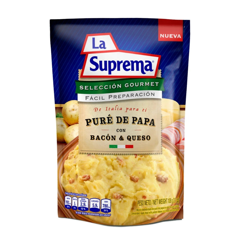 PURE DE PAPA CON BACON Y QUESO LA SUPREMA 108 GR