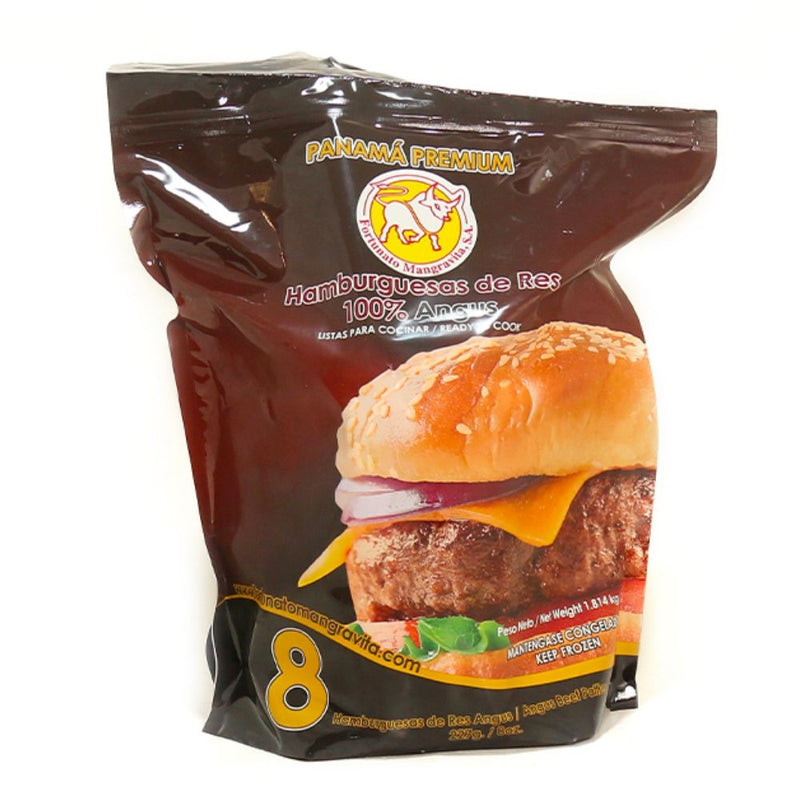 HAMBURGUESAS DE RES ANGUS 8 UNIDADES 8 OZ