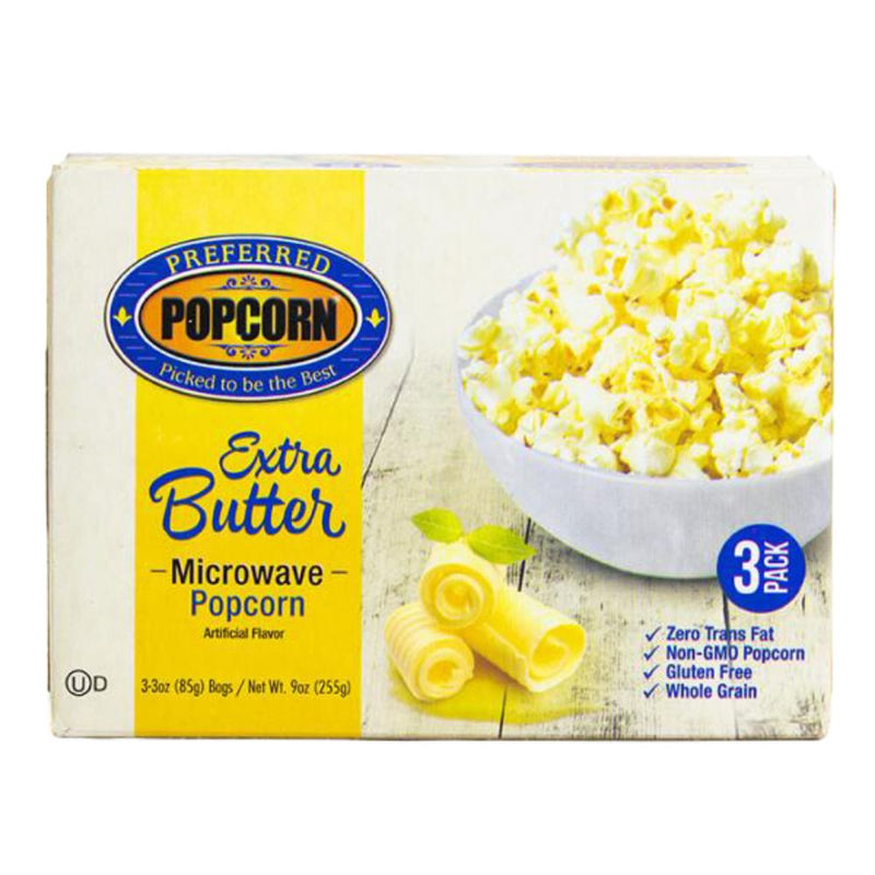 POPCORN EXTRA MANTEQUILLA PREFERRED POPCORN  3 PACK