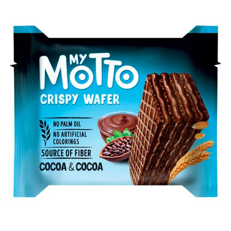 GALLETA CRISPY WAFER COCOA Y COCOA MY MOTTO 30 GR