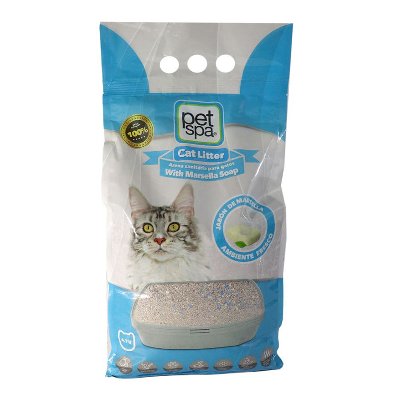 ARENA PARA GATO JABON DE MARSELLA CAT LITTER 4.7 KG