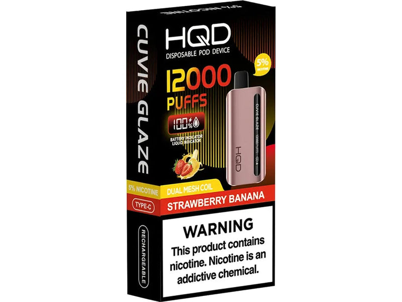 VAPE HQD GLAZE STRAWBERRY BANANA 12000 PUFFS