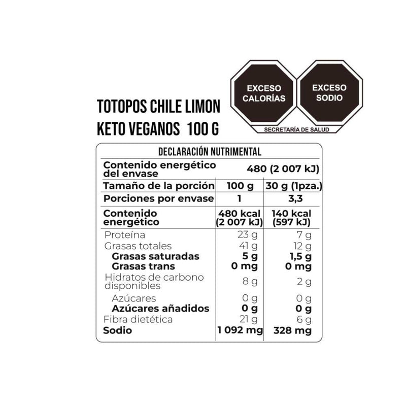 TOTOPOS HORNEADOS KETO HEALTHY BRAND 100 GR