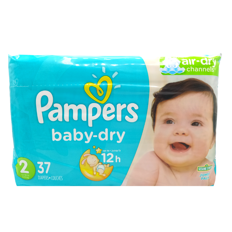 PAÑALES PAMPERS BABY DRY TALLA 2 - 37 UND