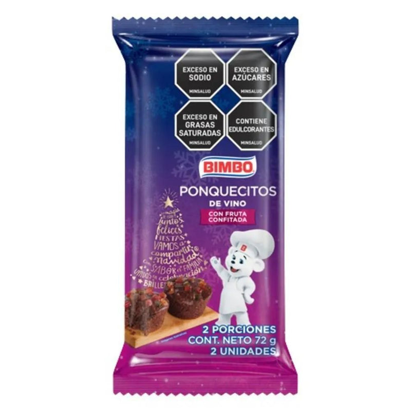 PONQUESITO DE VINO CON FRUTA CONFITADA BIMBO 72 GR