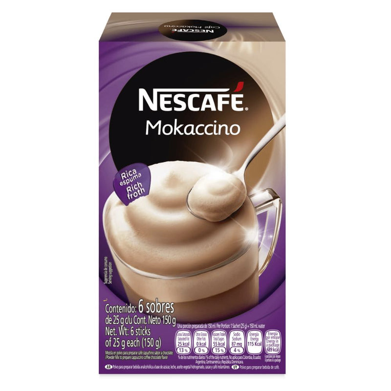 CAFE NESCAFE CAPUCCINO MOKA 6 SOBRE 25 GR