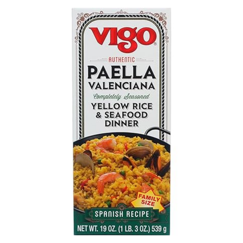 ARROZ DE PAELLA VALENCIANA CON AZAFRÁN Y MARISCOS VIGO 539 GR