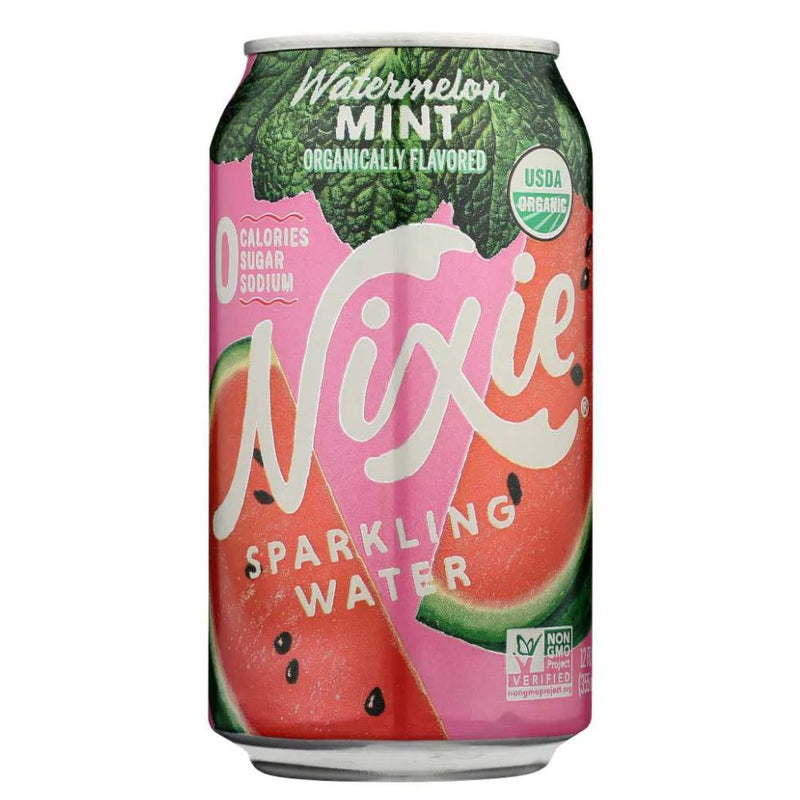 AGUA CON GAS WATERMELON MINT NIXIE 12 OZ