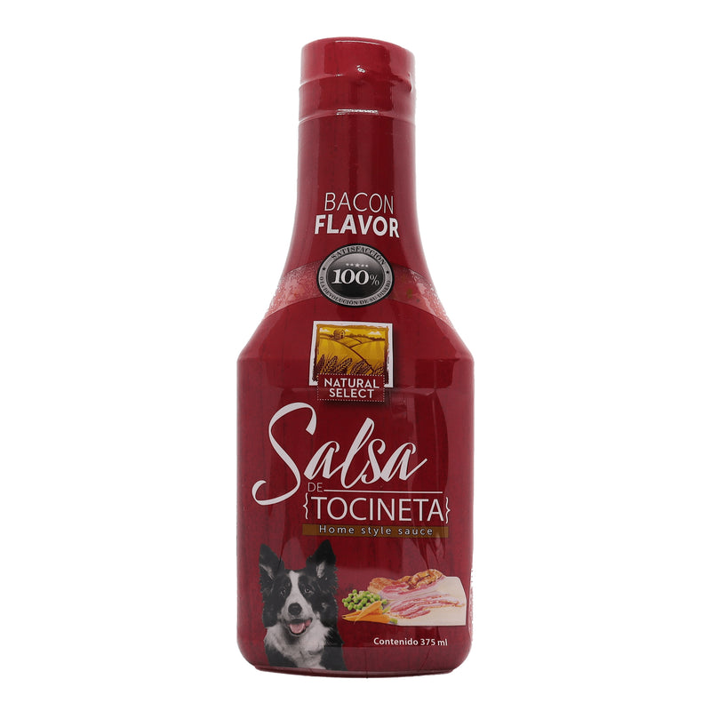 SALSA DE TOCINETA PARA ALIMENTO DE PERROS NATURAL SELECT 375 ML