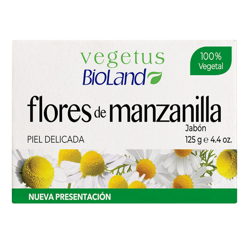 JABON DE BAÑO EN BARRA FLORES DE MANZANILLA BIOLAND 125 GR