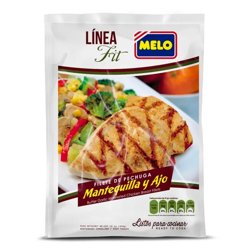 FILETE DE PECHUGA MELO MANTEQUILLA Y AJO 16 OZ