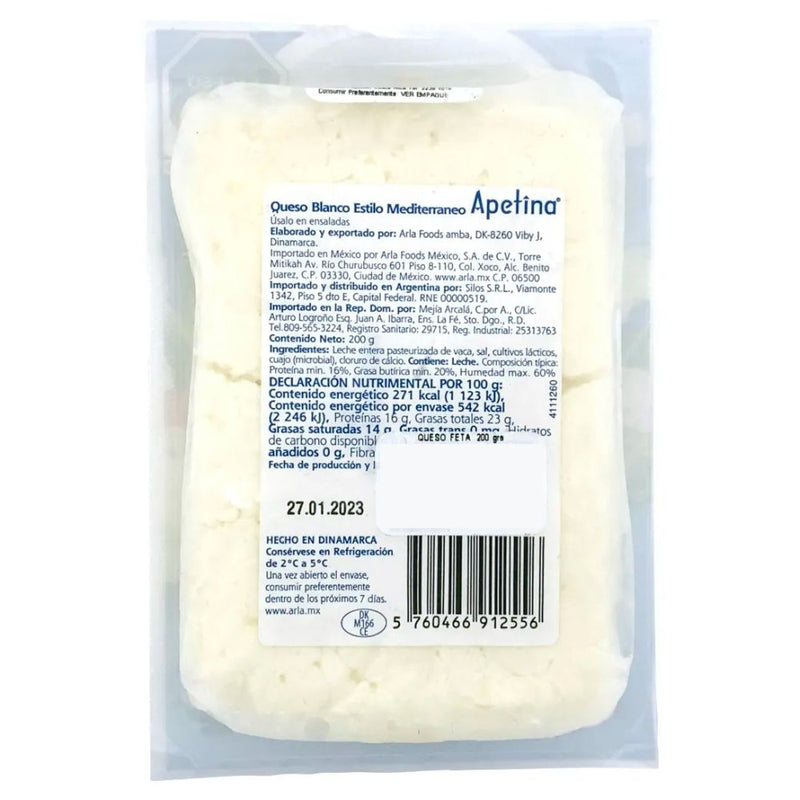 QUESO FETA APETINA EN BLOQUE 200 GR