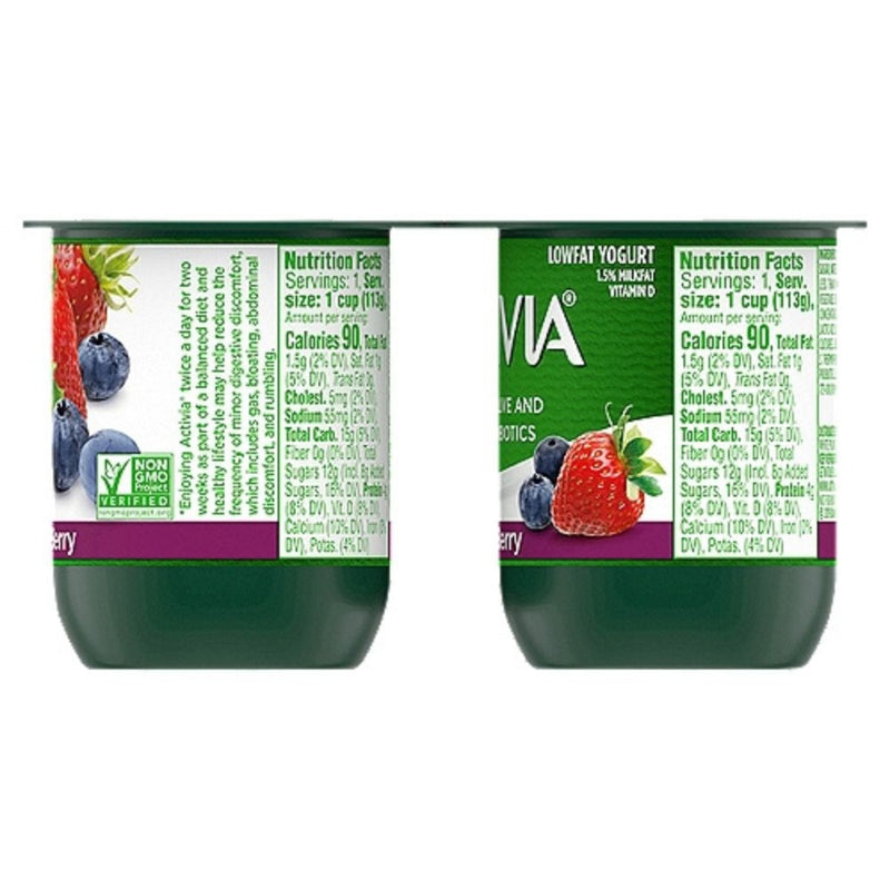 YOGURT MIXED BERRY ACTIVIA 16 OZ 4 PACK