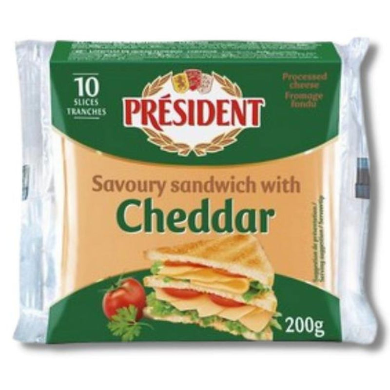 QUESO CHEDDAR PRESIDENT 10 REBANADAS