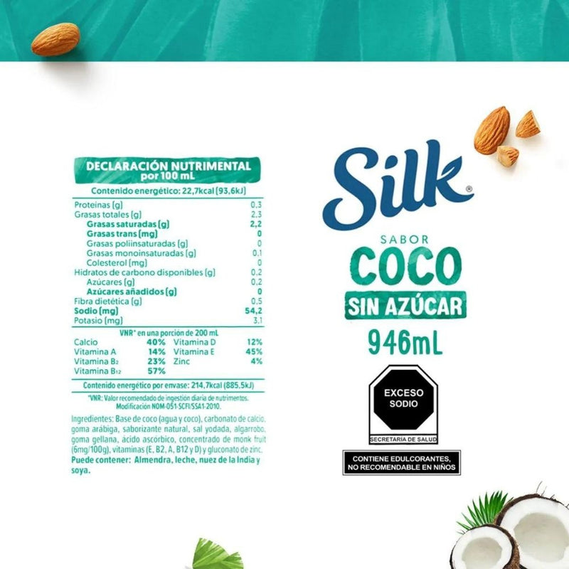 LECHE DE COCO MONK FRUIT SILK 946 ML