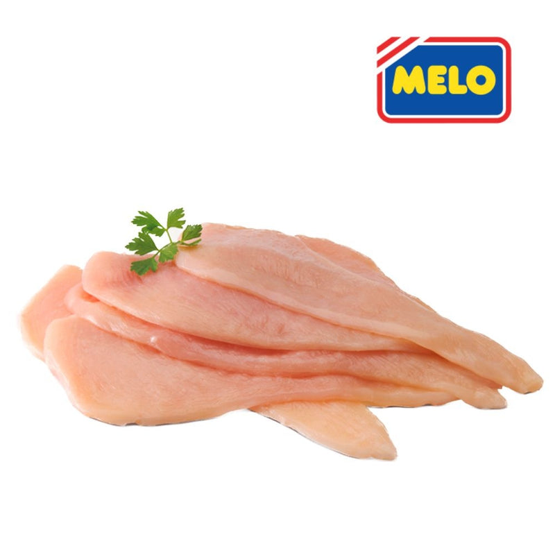 FILETE DE PECHUGA DE POLLO LIMPIO CORTE FINO MELO 5 LIBRAS