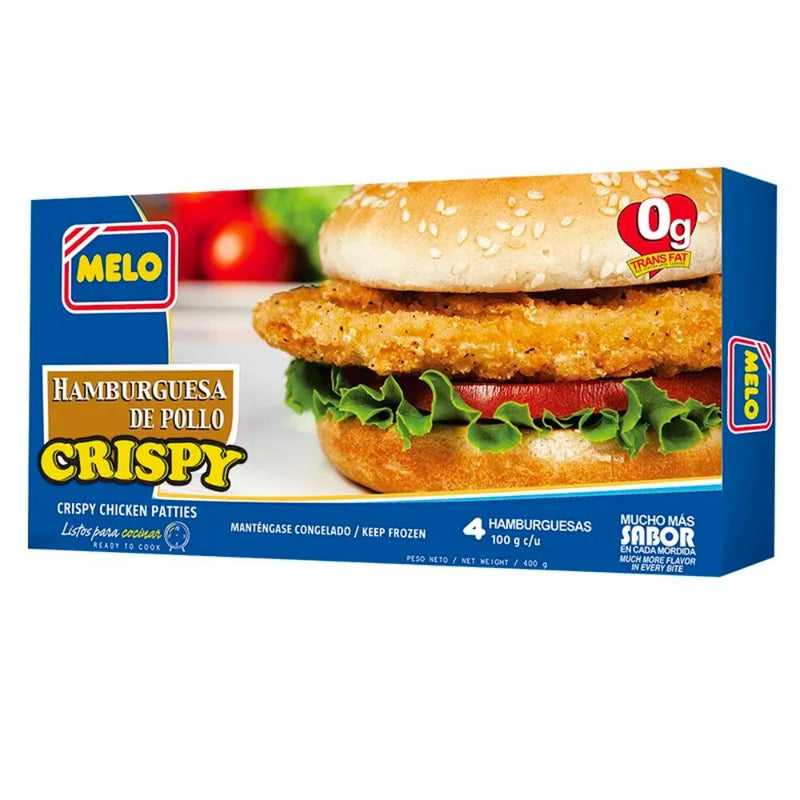 HAMBURGUESAS DE POLLO CRISPY MELO 4 UND