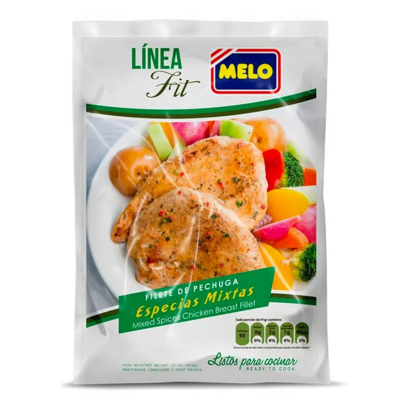 FILETE DE PECHUGA MELO ESPECIAS MIXTAS 16 OZ