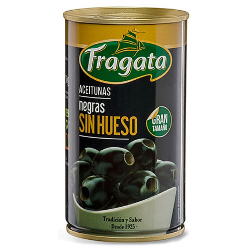 ACEITUNAS NEGRAS SIN HUESO FRAGATA 350 GR