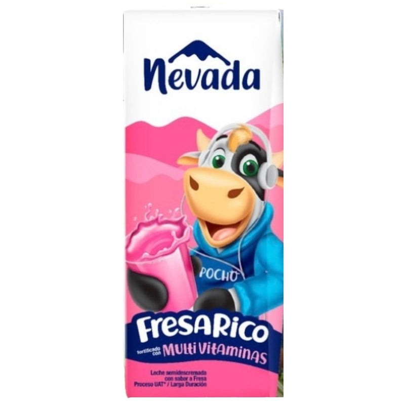 LECHE SABORIZADA NEVADA FRESA UHT 200 ML